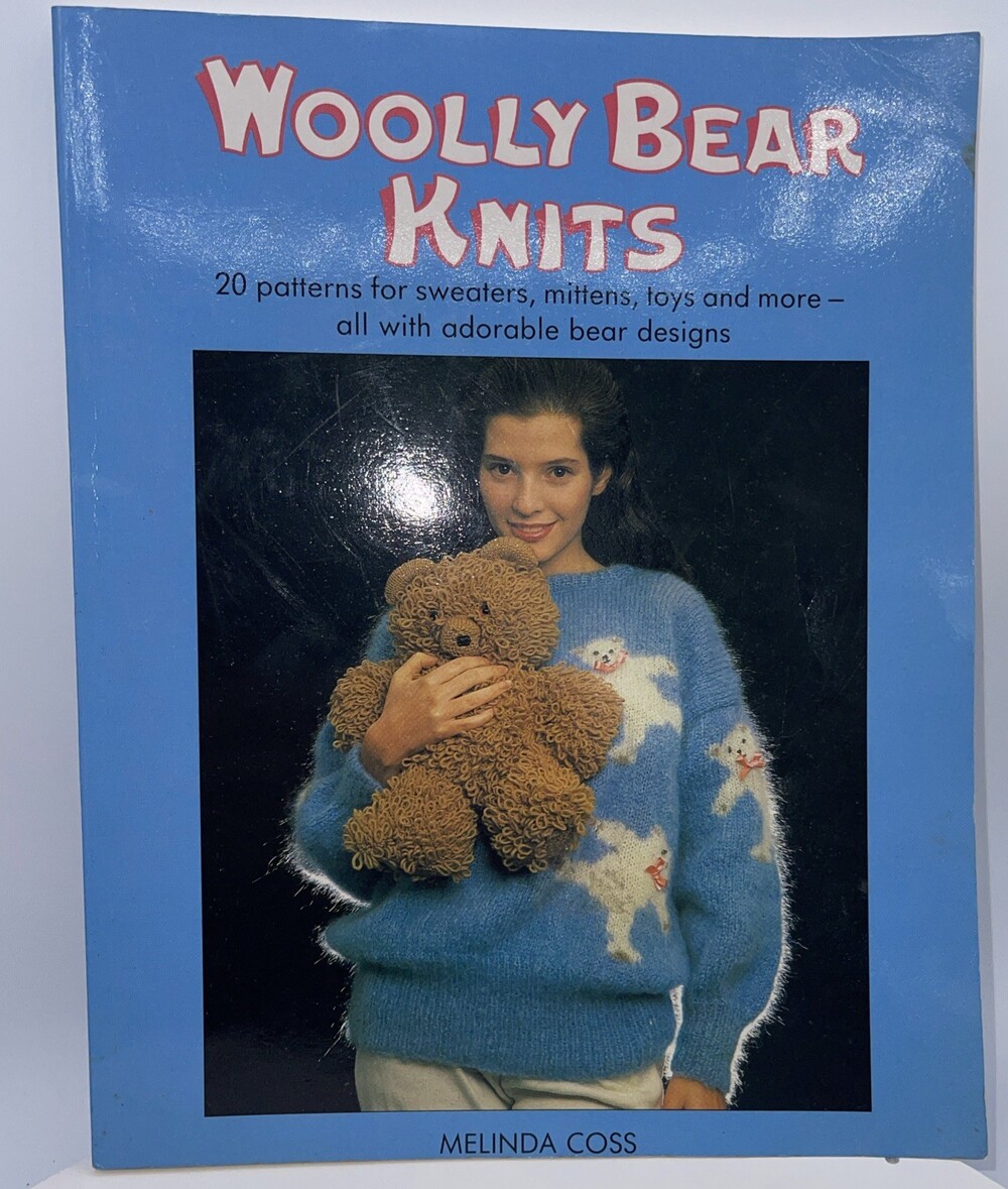 Vintage 1987 Woolly Bear Knits Melinda Coss 20 Patterns 96 Pages Sweaters Bootie